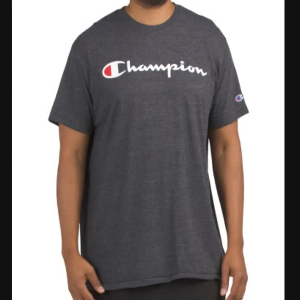 Champion Men's Charcoal Gray Logo T-Shirt #8
